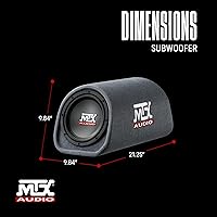 Vista 9 de MTX Audio RT8PT 8 Pulgadas 240 W Caja de Subwoofer Ventilada Cargada de Alta Rendimiento con Amplificación Universal para Coche, Conectividad RCA