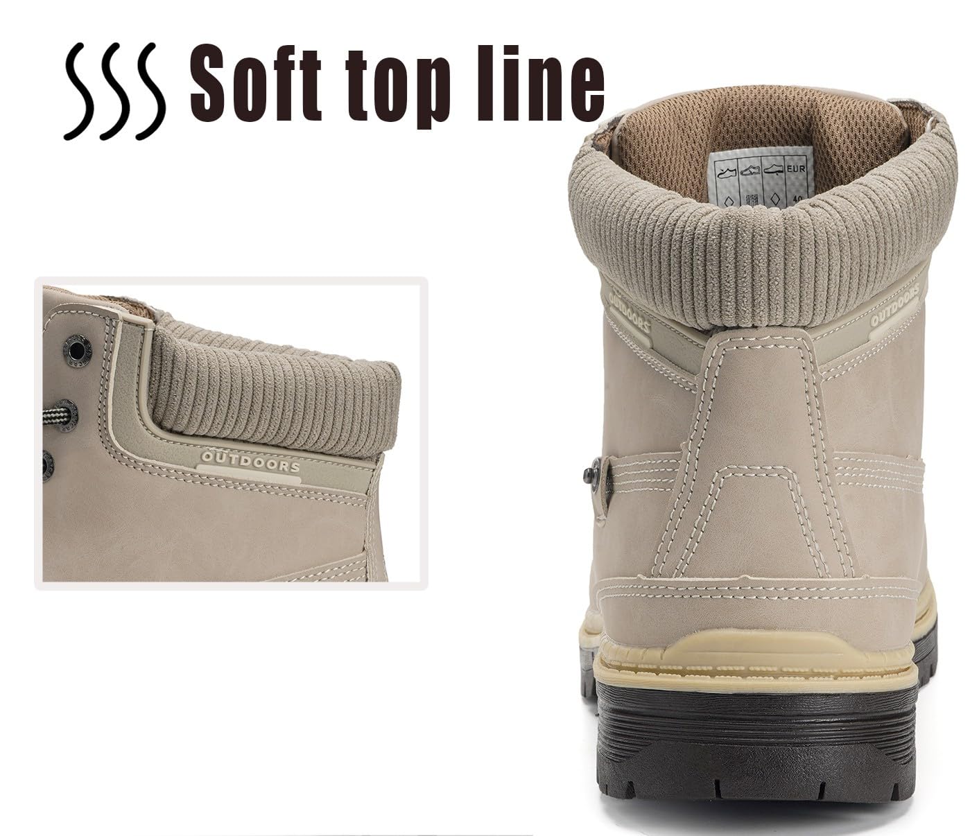 Eagsouni Stiefel Winterschuhe Mesh Lined Damen Herren Outdoor | Bequeme Freizeitschuhe mit Anti-Rutsch-Sohle, Atmungsaktiv & Leicht, Für alle Jahreszeiten geeignet