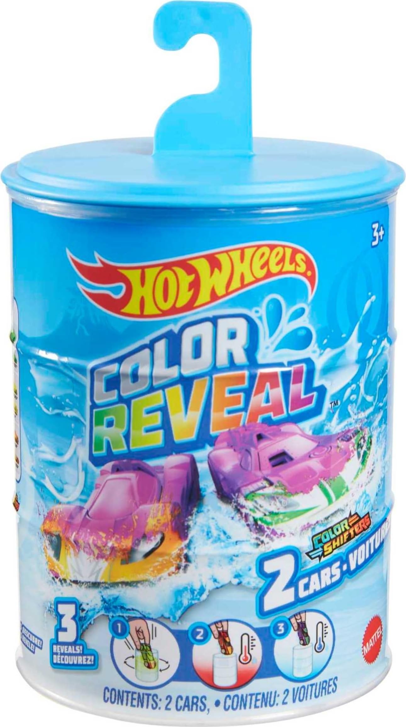 900 HBN63 EA Hotwheels Colour Reveal 2 Pack CDU, Multicoloured