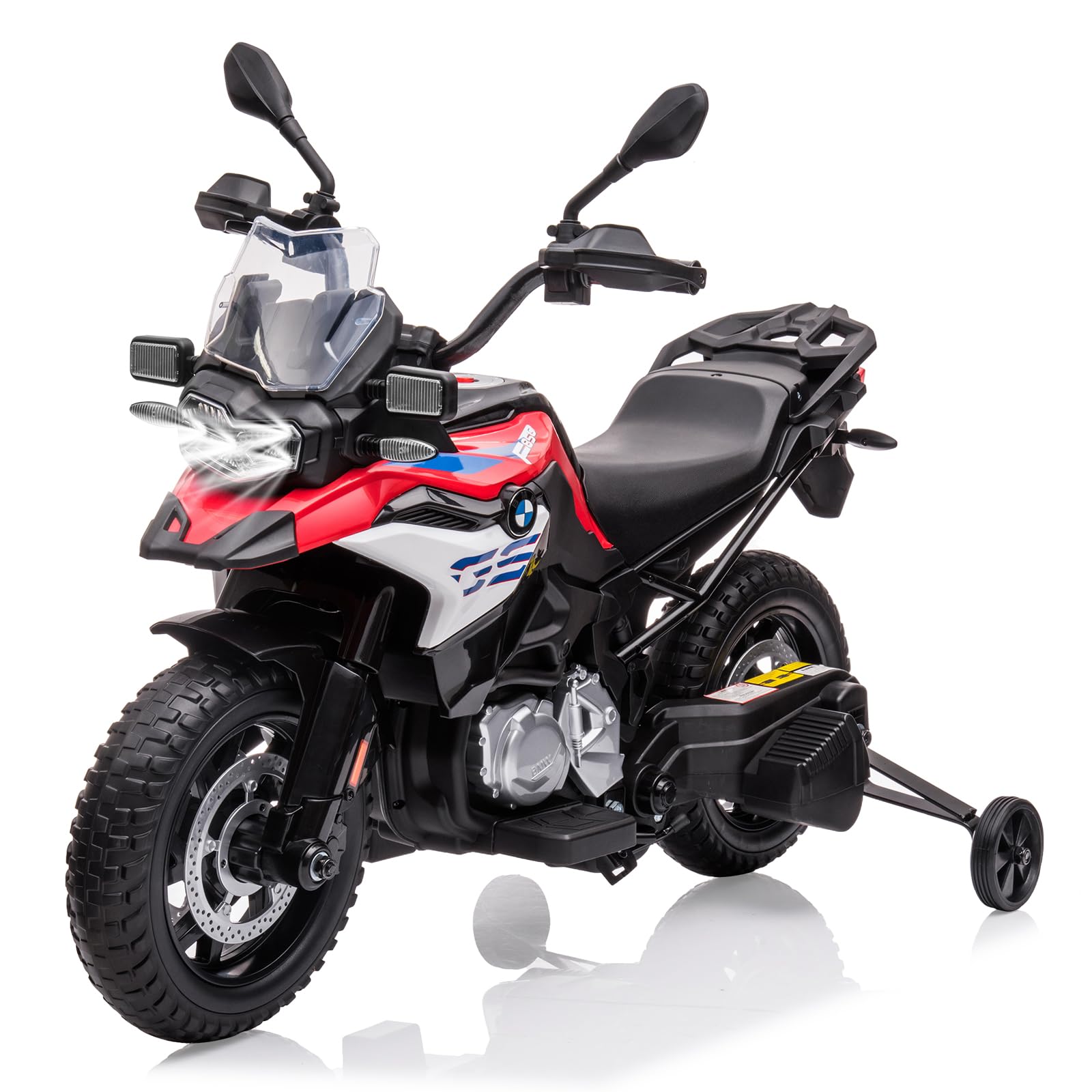 Nasitip12V 7AH Ride On Motorcycle, Licensed BMW Kids Motorcycle, High/Low Speed, EVA Tire, LED Headlights, Spring Suspension, Music,Ride On Car for Boys and Girls