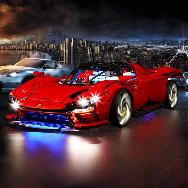 Set di luci a LED per Lego 42143 Ferrari Daytona SP3 (No Lego), set di illuminazione decorativa per Lego Technic Ferrari Daytona Supercar giocattolo creativo - 1