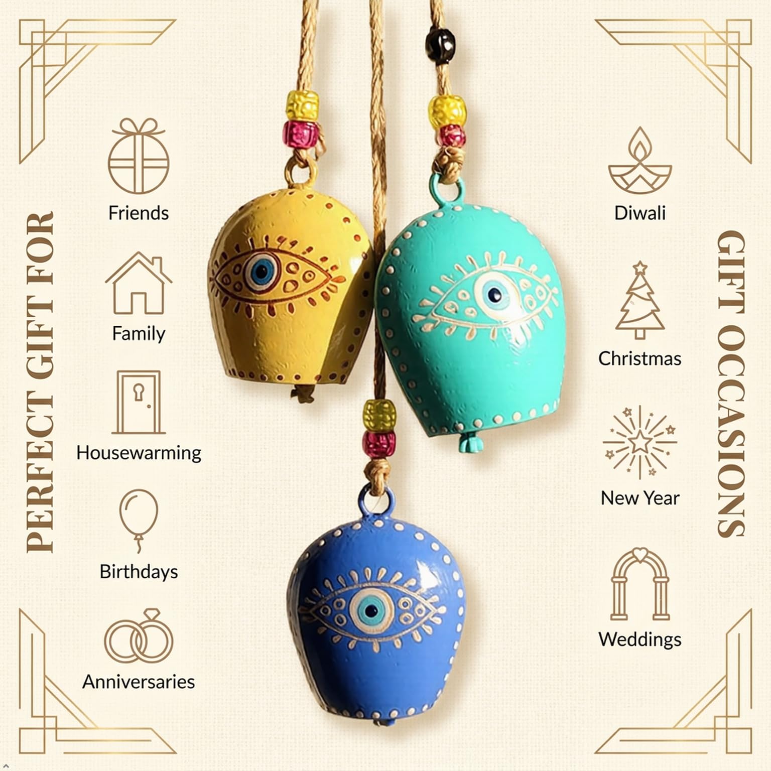 Turkish Evil Eye Bells - Protect & Decorate -3