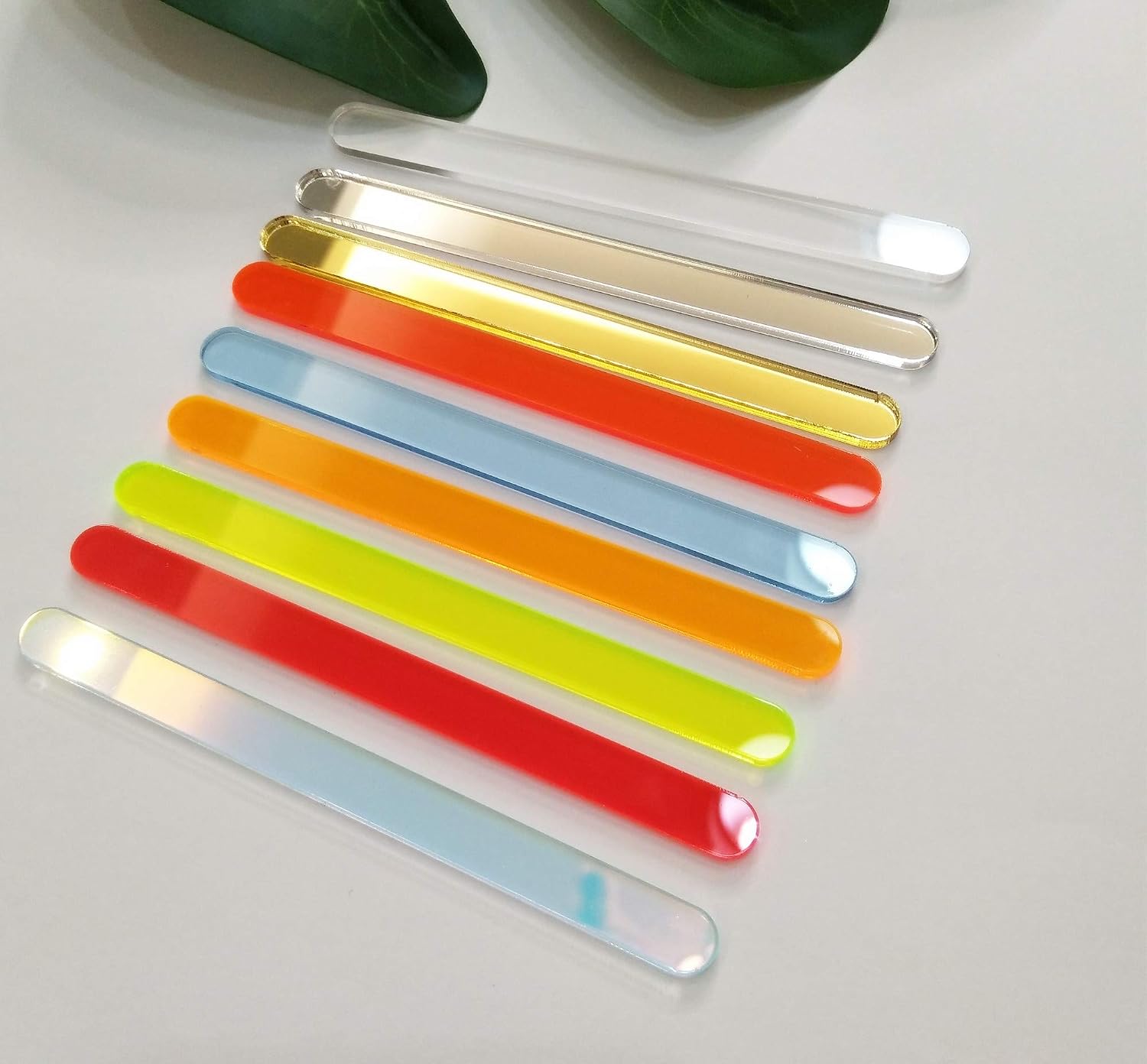 30pcs Reusable Acrylic Cakesicle Stick, Neon Acrylic Popsicle Sticks for Home Baking, Healthy Snacks DIY Ice Cream, Cake, Candy (Neon Blue, 4.72'')