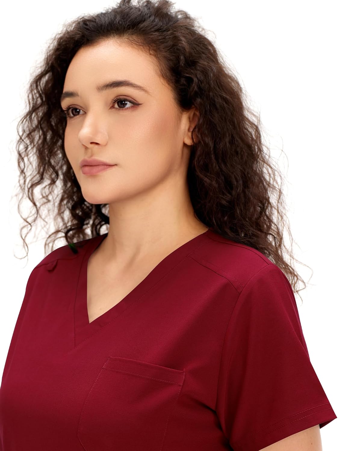 COZYFIT Scrubs for Women - COZY SCRUBS V Neck Top and Bootcut Cargo Straight Pants with 12 Pockets - Image 4