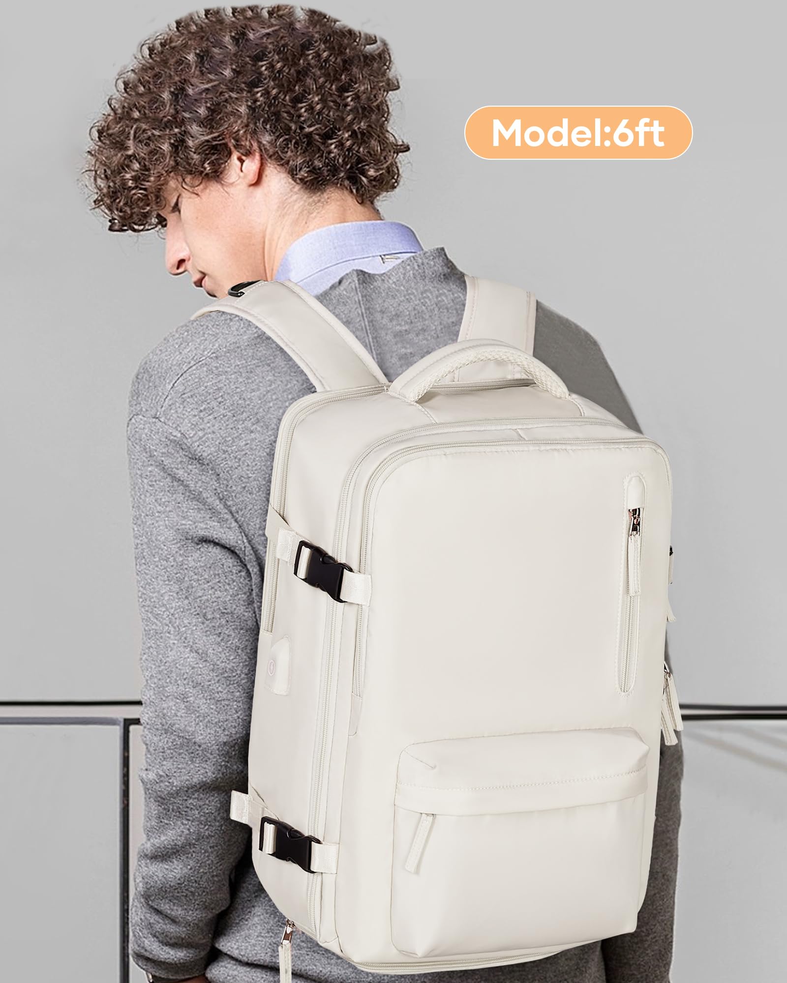 BJLFS Borse da Cabina per Ryanair 40×30×20 Zaino da Viaggio con Sottovuoto Bagaglio a Mano 40x20x25 Easyjet 45×36×20,Zaino Wizzair 40x30x20,Zaino Casual per laptop da 14 pollici per scuola