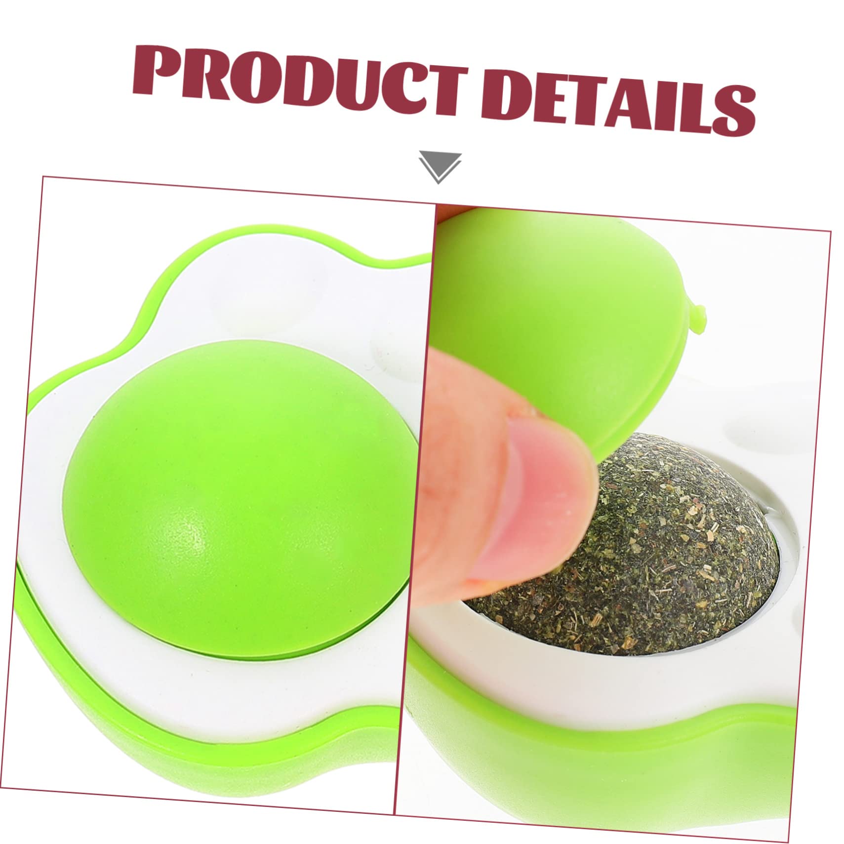 FRCOLOR 9pièces Lot de Boules De Cataire Comestibles pour Chats Jouet Interactif Catnip pour Chats Intérieur Amusant Et Rotatif Attire Attention De Votre Félin