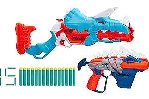 DinoSquad Dino-Clash Pack: Triceratops and Stegosaurus Nerf Guns