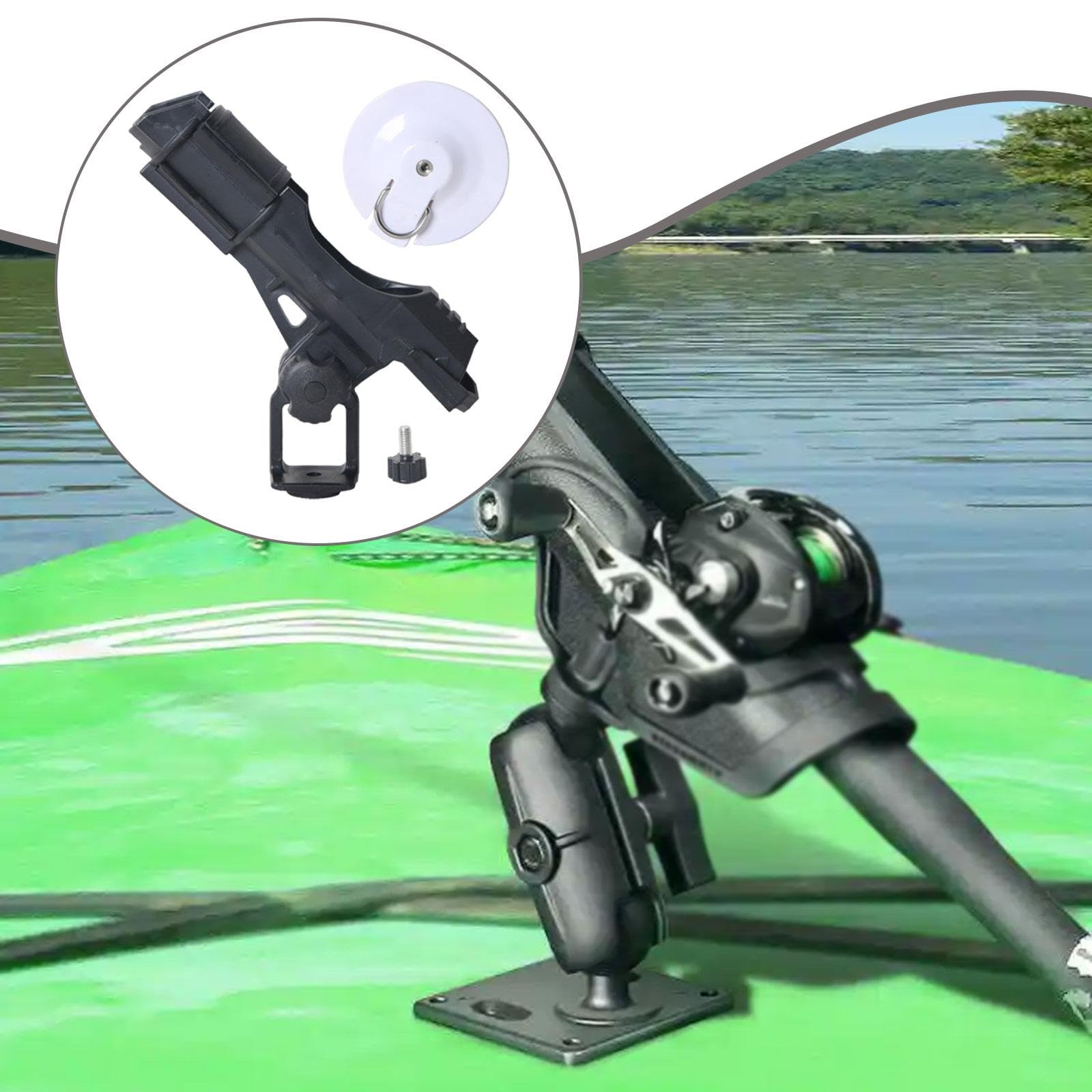 Portacanna da Pesca Gonfiabile per Barca, Supporto per Canna da Pesca Facile da Installare E Portatile, Accessori Robusti per Kayak.