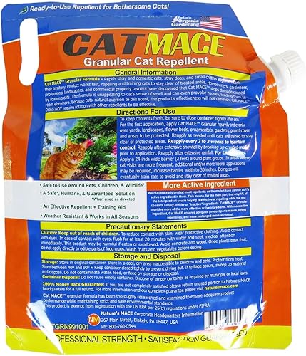 Miniatura 5 de Nature's MACE Cat MACE - Spray listo para usar de 40 onzas, bolsa granular de 2.5 libras, repelente y kit de entrenamiento para gatos sin excavación