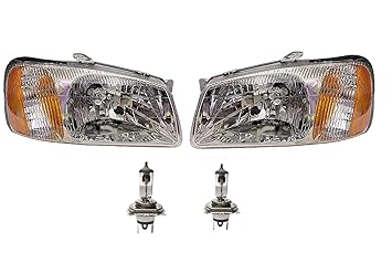 K D Right & Left both Sides Headlight assembly for Hyundai Accent with Bulb - Type 2