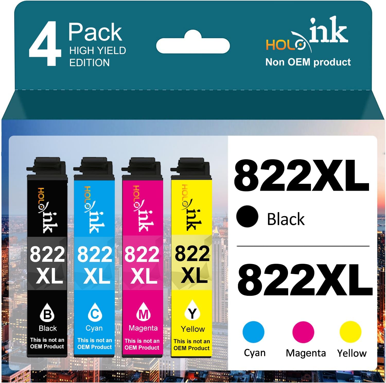 822XL Ink Cartridges Replacement for Epson 822 Ink Cartridges 822 XL