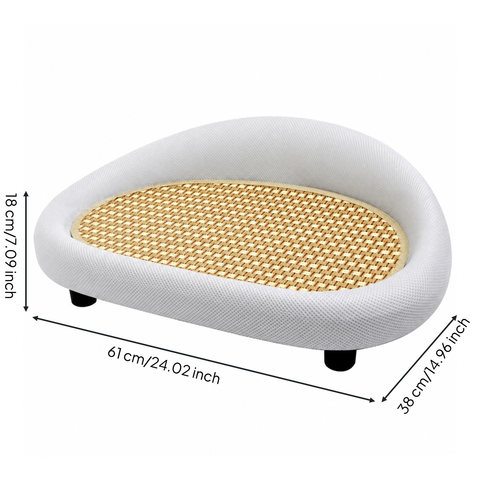 Baoblaze Lettino Tappeto in Sisal Basso Profilo Imbottito