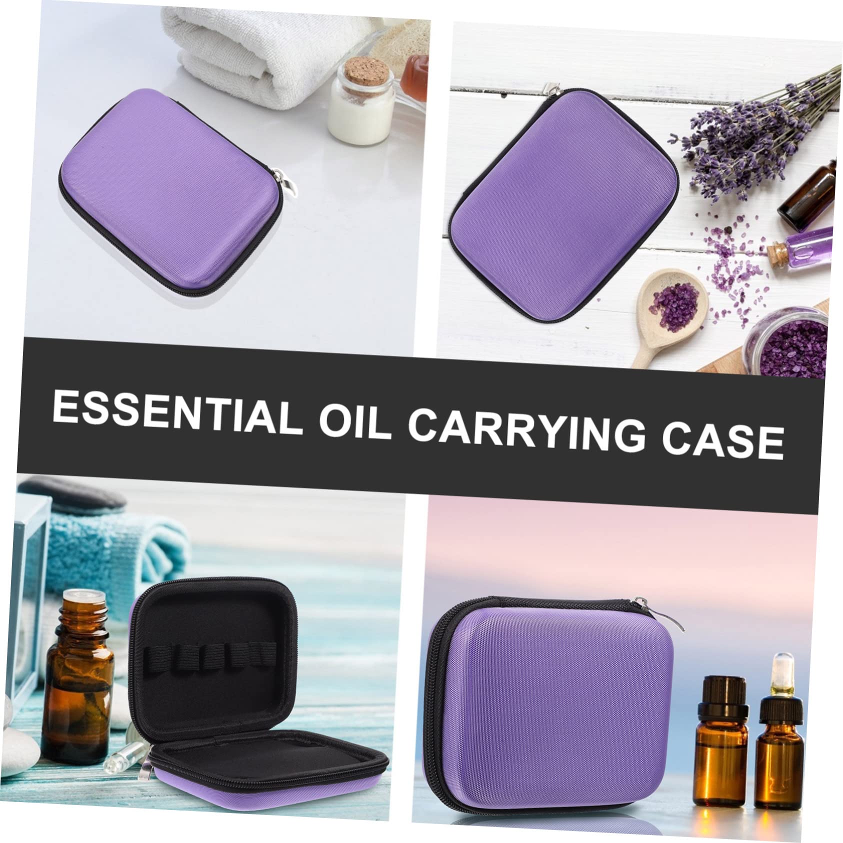 DOITOOL 3pièces Pochette De Rangement Portable pour Huiles Essentielles Organisateur Léger Et Pratique pour Bouteilles Aromathérapie Boîte pour Voyage Et Stockage