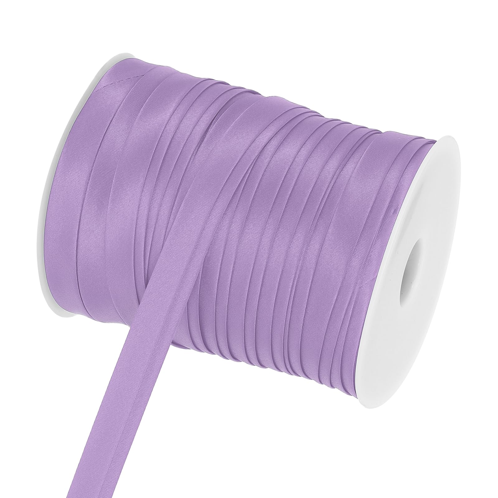 sourcing map Double Fold Bias Tape for Sewing, 3/4 Inch x 55 Yards Satin Bias Binding Tape Continuous Bulk for Quilting Binding Seaming Hemming Fabric Piping DIY Craft, Light Purple