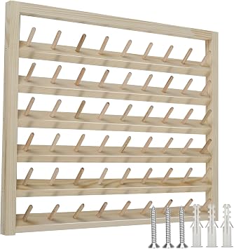 Wooden Thread Holder 54 Spool Rack