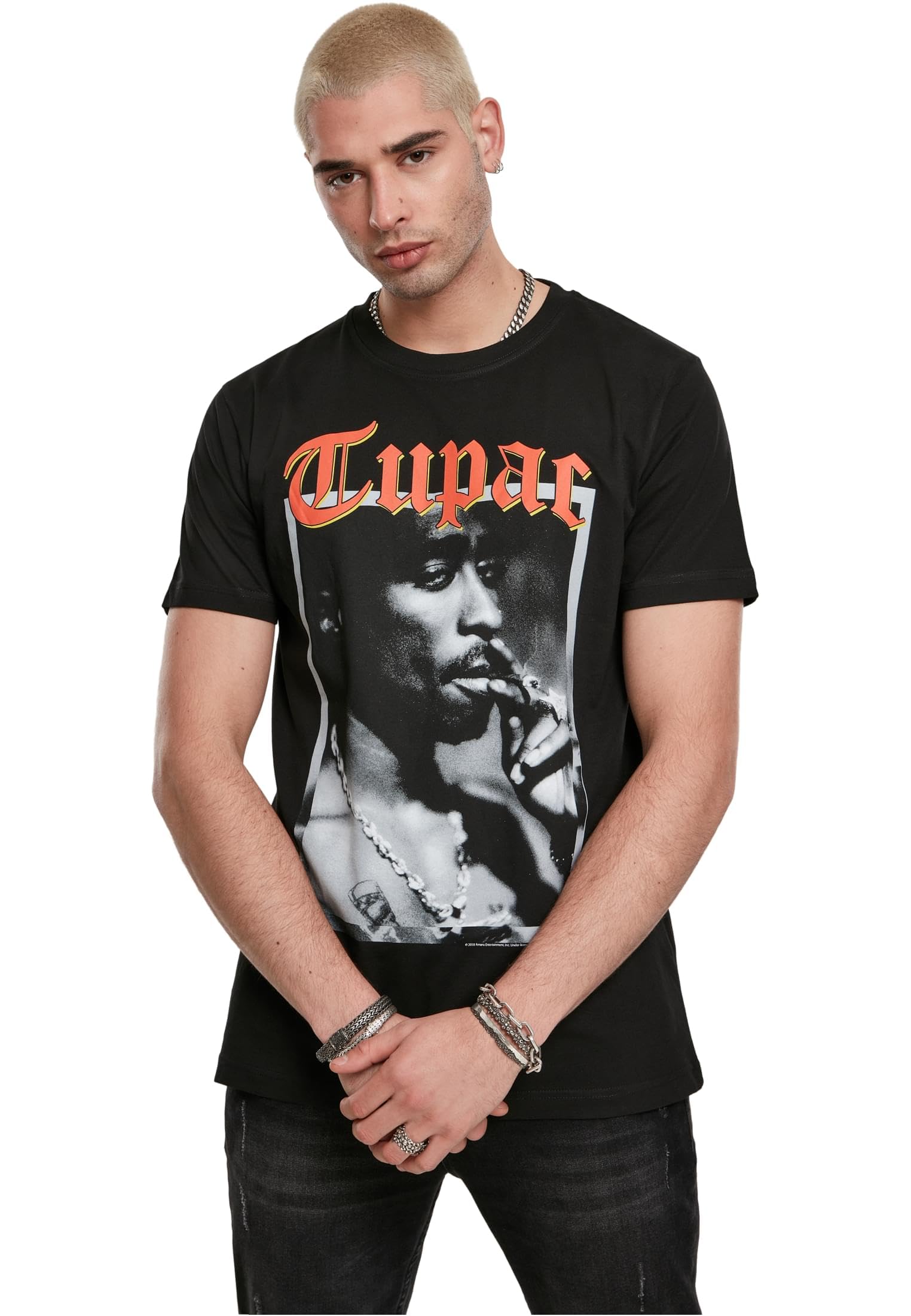 Mister Tee Herren Tupac California Love Tee T-Shirt, Black, XS