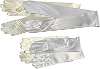 Vista 2 de Guantes largos de satén - Tallas para niños