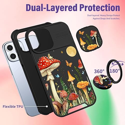 Miniatura 353 de Funda 2 en 1 para iPhone 11 para mujer, linda funda para teléfono para niñas, diseño de mariposas y flores, diseño Kawaii bonito y único con funda