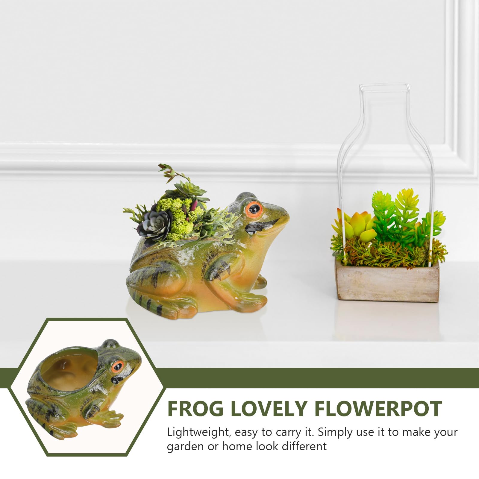 Ciieeo Plant Container Lightweight and Easy to Carry Frog Shaped