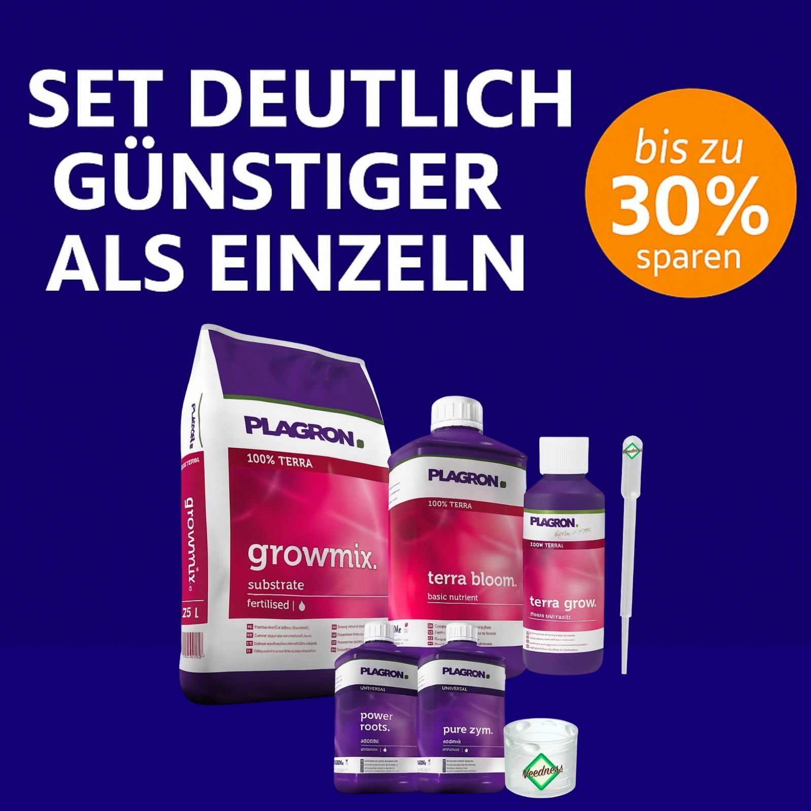 Weedness Plagron Growmix 50 L Set Premium – Engrais terreau premium enrichi