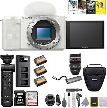 Sony Alpha ZV-E10 APS-C Interchangeable Lens Mirrorless Vlog Camera Bundle