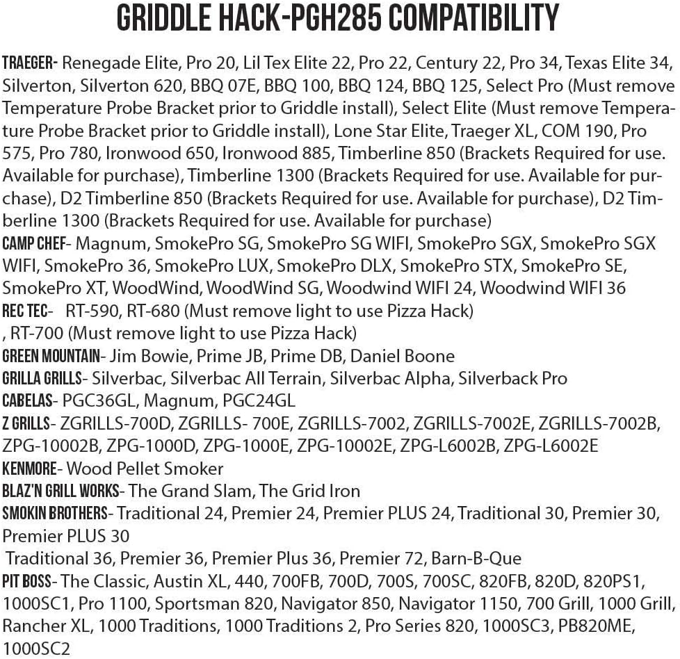 BBQ Hack Griddle Hack | Pancakes, Omelettes, Bacon, Stir Fry, Smash Burgers, and More On Your Pellet Grill | Griddle Insert Accessory (16.5" Deep X 17.25" Wide Griddle Hack)