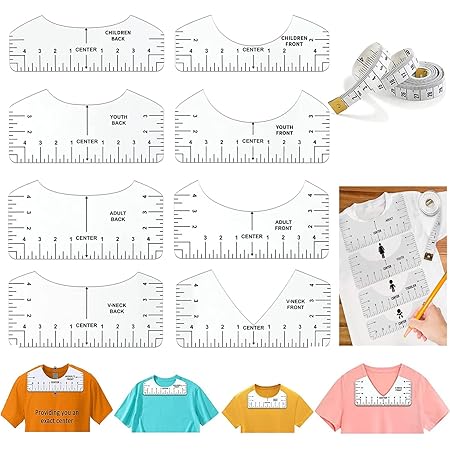 Guide de droit de t-shirt 10 PCS - Outils de mesure Martinique