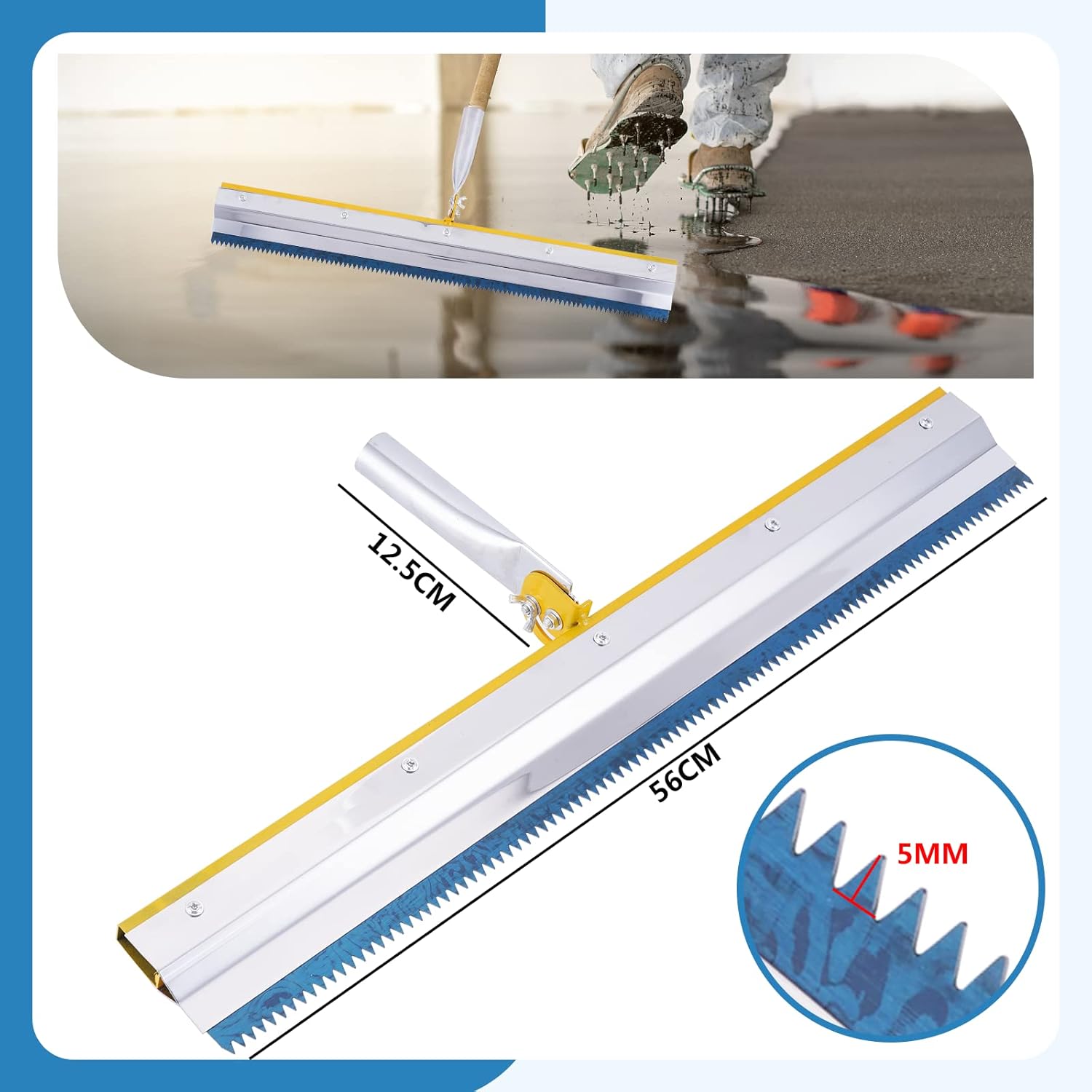 Self-Levelling Tool Kit Self Leveling Concrete Tools Floor Leveling Tools Spike Roller Self Leveling with Spike Shoes Needle Length 20mm