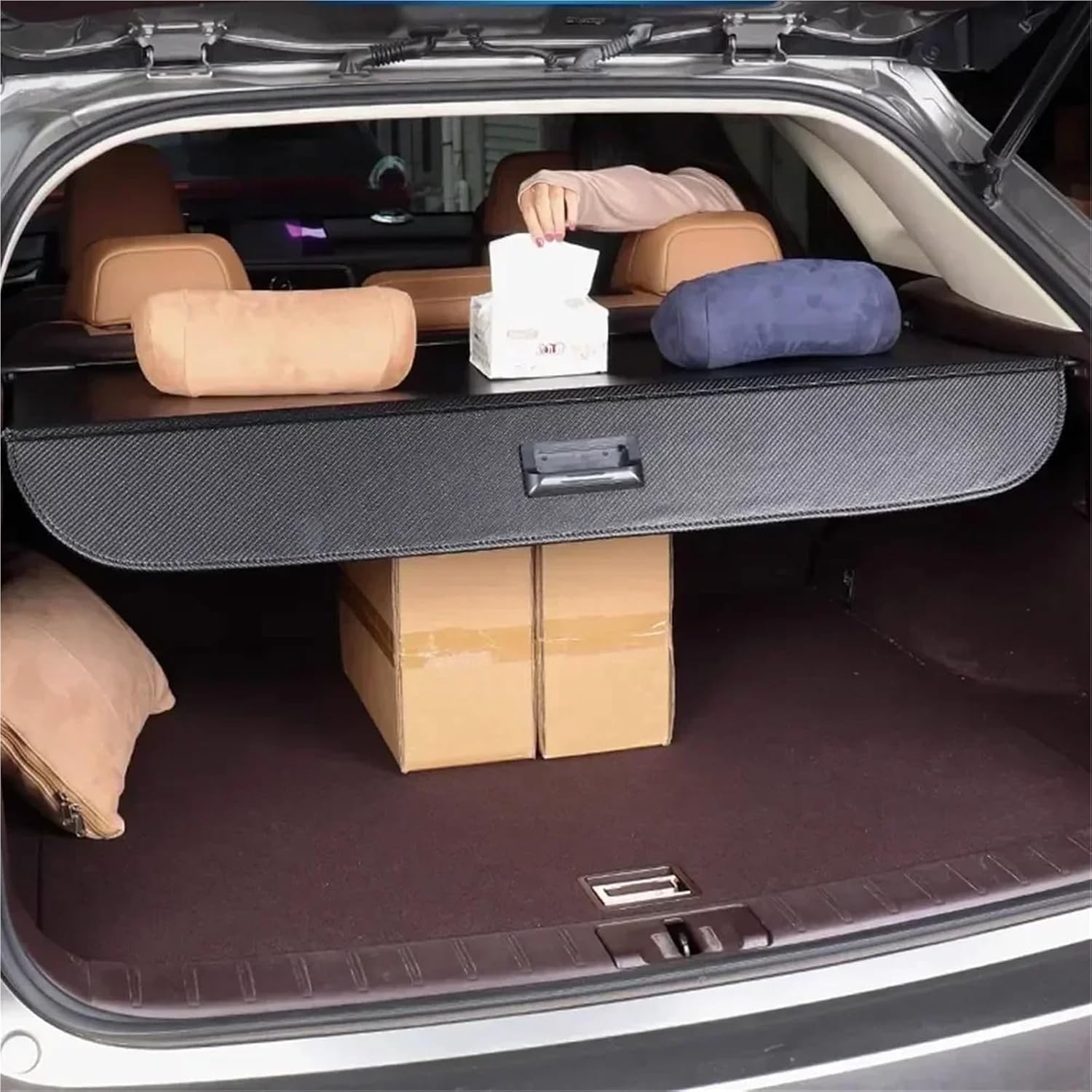 Car Trunk Covers for Mercedes-Benz R Class W251 350 300 2006~2013 Luggage Curtain Shelter Privacy Retractable Cargo Accessories(Grass Green)