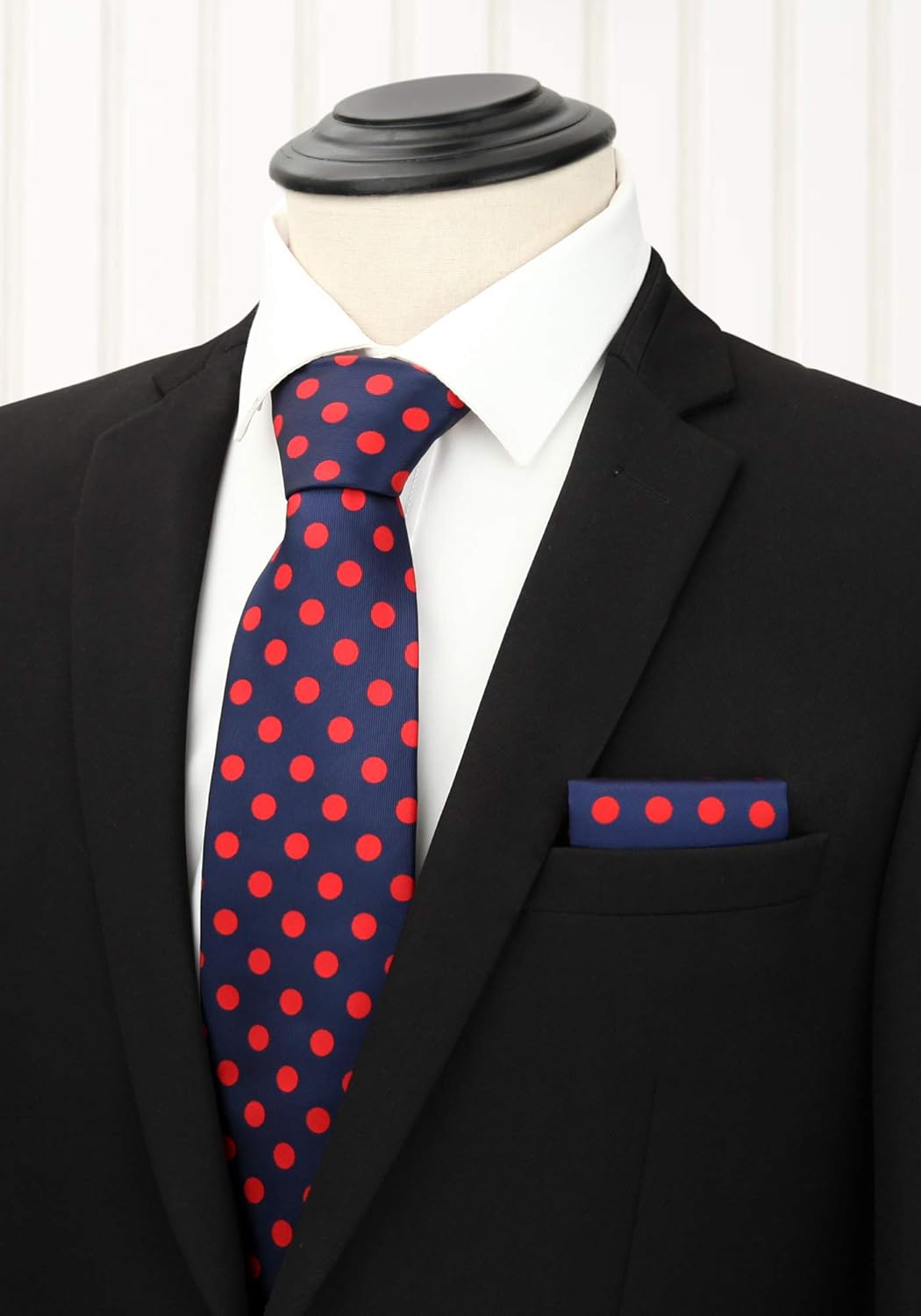 HISDERN Mens Ties and Pocket Square Set Business Elegant Ties for Men Classic Lot 3 Pcs Wedding Party Neckties & Handkerchief - Image 3