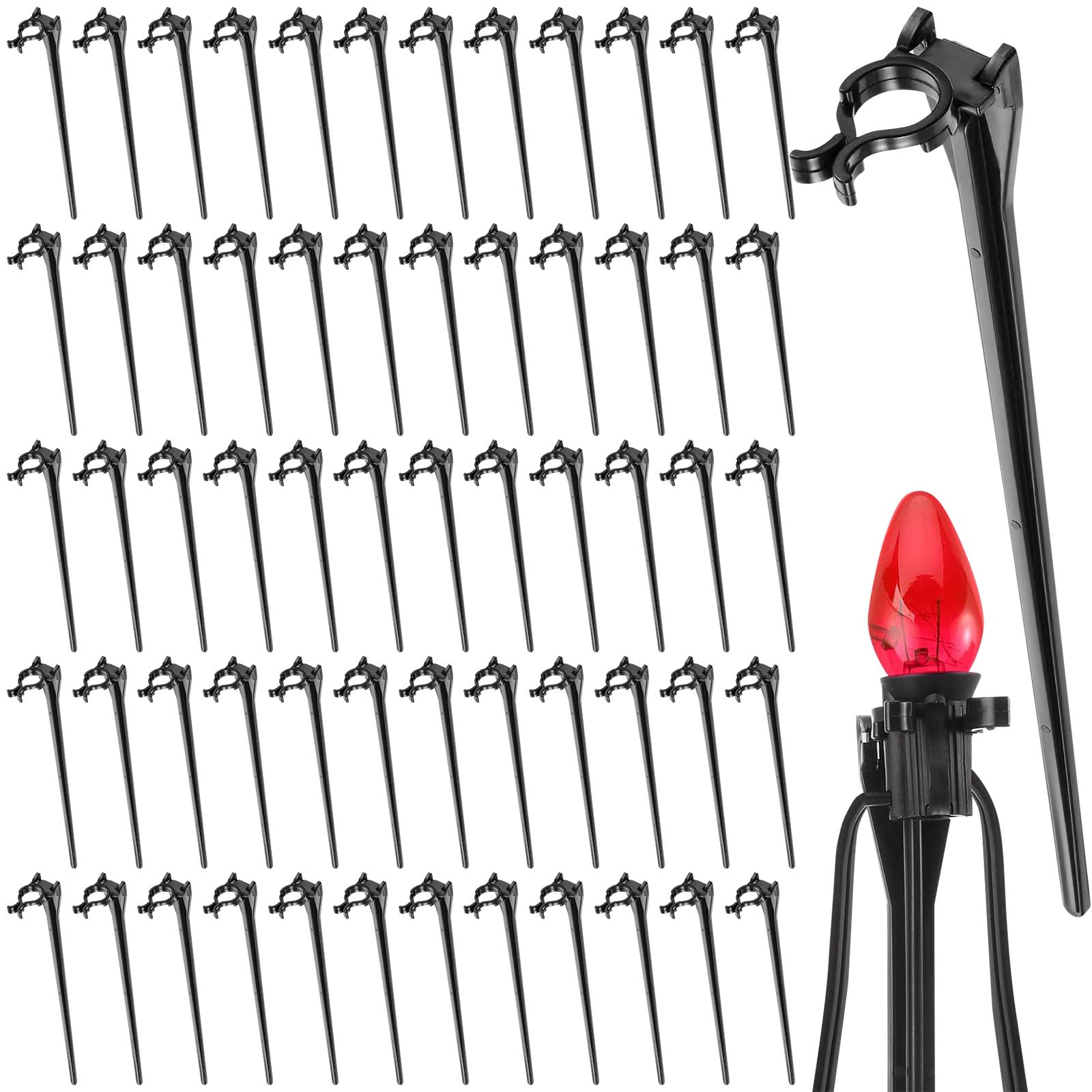 Shurhome 60 Divisions Permanent Polystyrene Light Possessors for Grass and Garden Celebratory Lighting Holiday Lighting Weather Immune Outdoor Party Radiances
