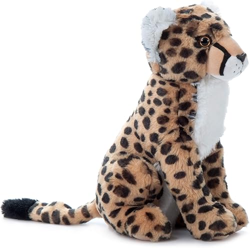 Miniatura 5 de The Petting Zoo Peluche de guepardo, regalos para niños, animales salvajes del zoológico Onez, juguete de peluche de guepardo de 12 pulgadas