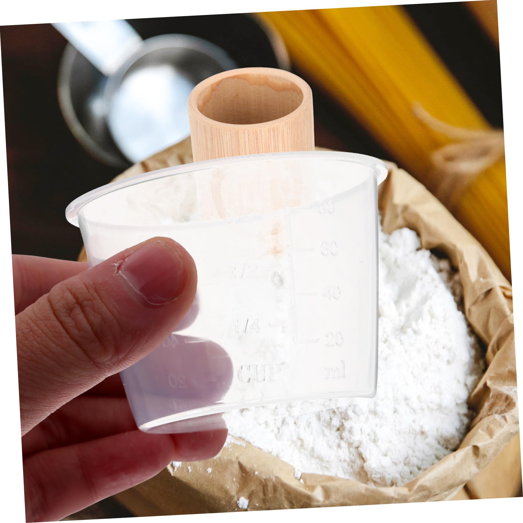 Amazon | DECHOUS 10個透明プラスチック製米計量カップ 炊飯器用 計量