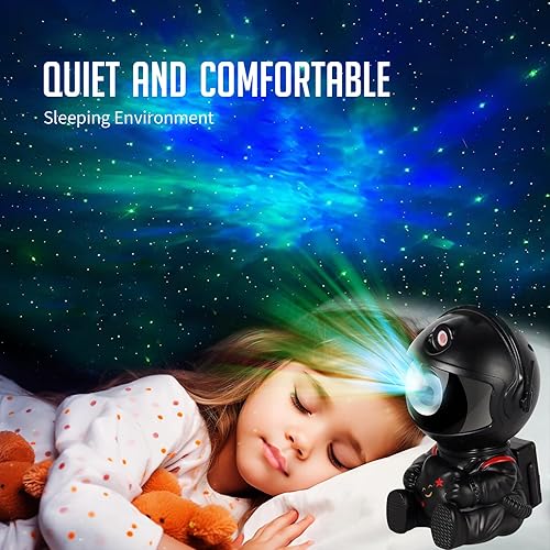 Miniatura 4 de Proyector de galaxia de astronauta, proyector de estrellas, luz nocturna de galaxia, proyector de luz de astronauta, lámpara LED de techo de