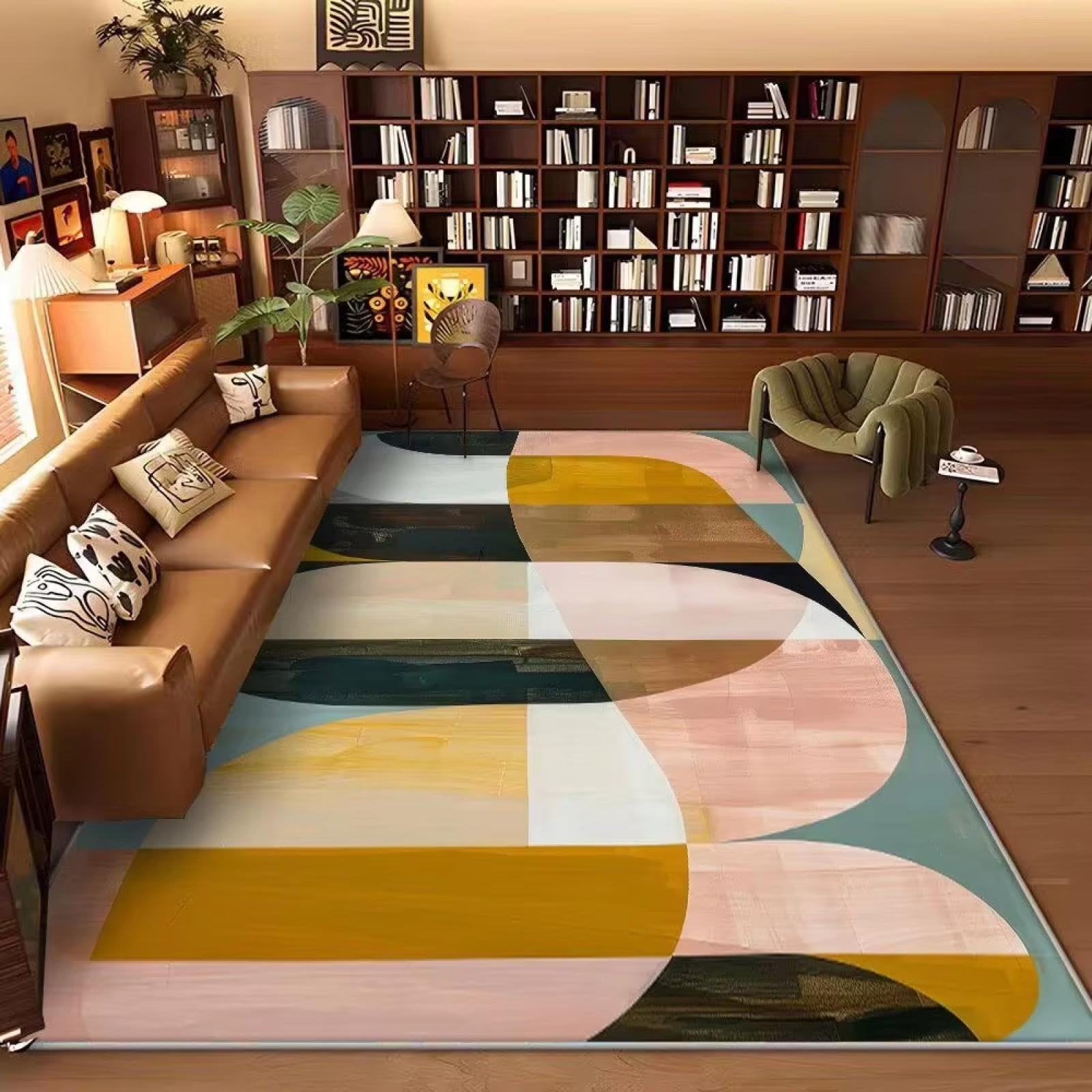 Alfombras abstractas modernas para sala de estar estudio tatami y niños