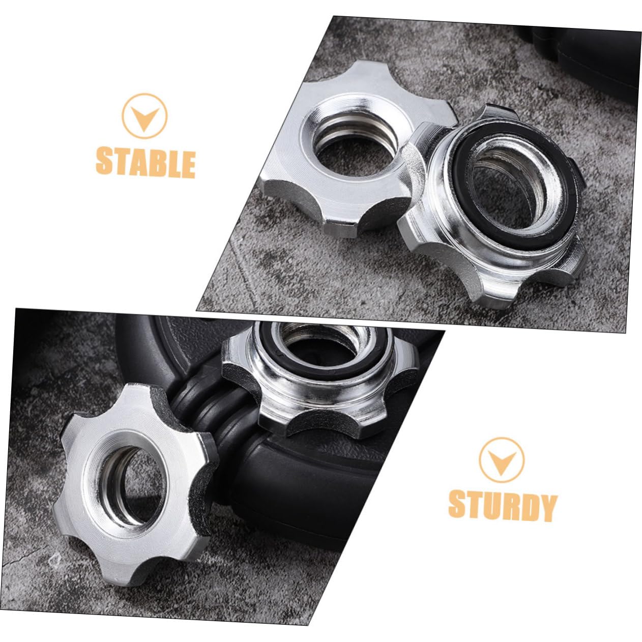 BRIGHTFUFU 4pcs Casting Iron Nuts Anti- Collars for Barbell Dumbbell Weights Universal Fit 2.5cm Diameter Sturdy Construction