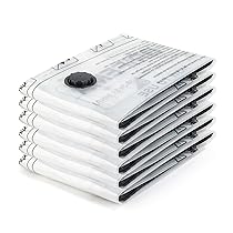 GRIFEMA GH83-4, 6 Sacchetti Sottovuoto Riutilizzabili per Vestiti e Coperte, 60×40 cm – Salvaspazio per Coperte, Vestiti, Bagagli da Viaggio e Abiti Stagionali