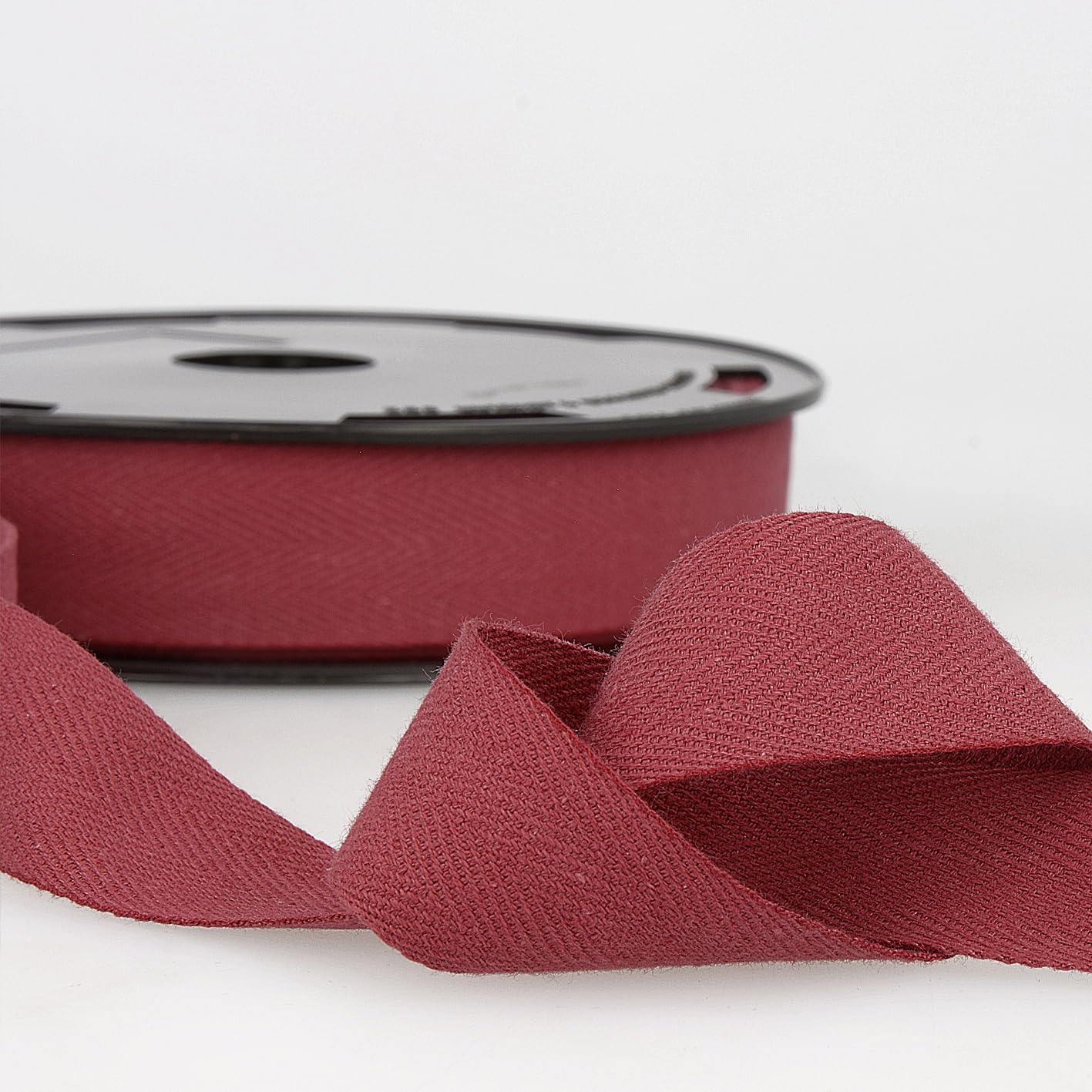 Burgundy 5m 100% Cotton Twill Tape - Soft Flexible Tape for Binding, Edging, Bunting, Aprons & Crafts - 11mm Wide - Packaged Length, No Joins - Giddy Square โ image 1