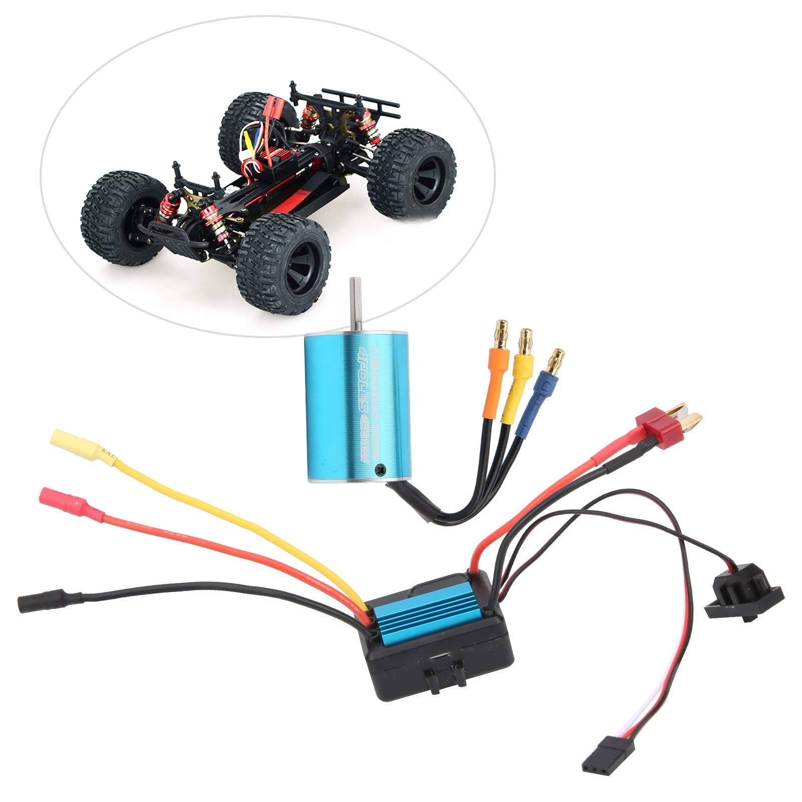 Silnik ESC Combo, 2838 4500KV 4P Bezczujnikowy silnik bezszczotkowy + 35A Bezszczotkowy ESC Nadaje się do modeli samochodów RC 1/14 1/16 1/18
