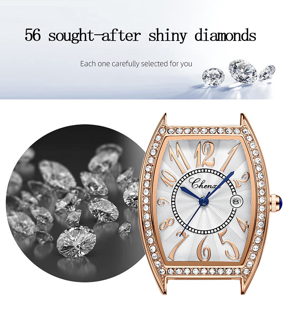 MASTOP Lusso Diamante Delle Donne Della Vigilanza Top Brand Vestito di Lusso Delle Donne Orologi di Modo Calendario Oro Rosa Orologio Casual Impermeabile In Pelle