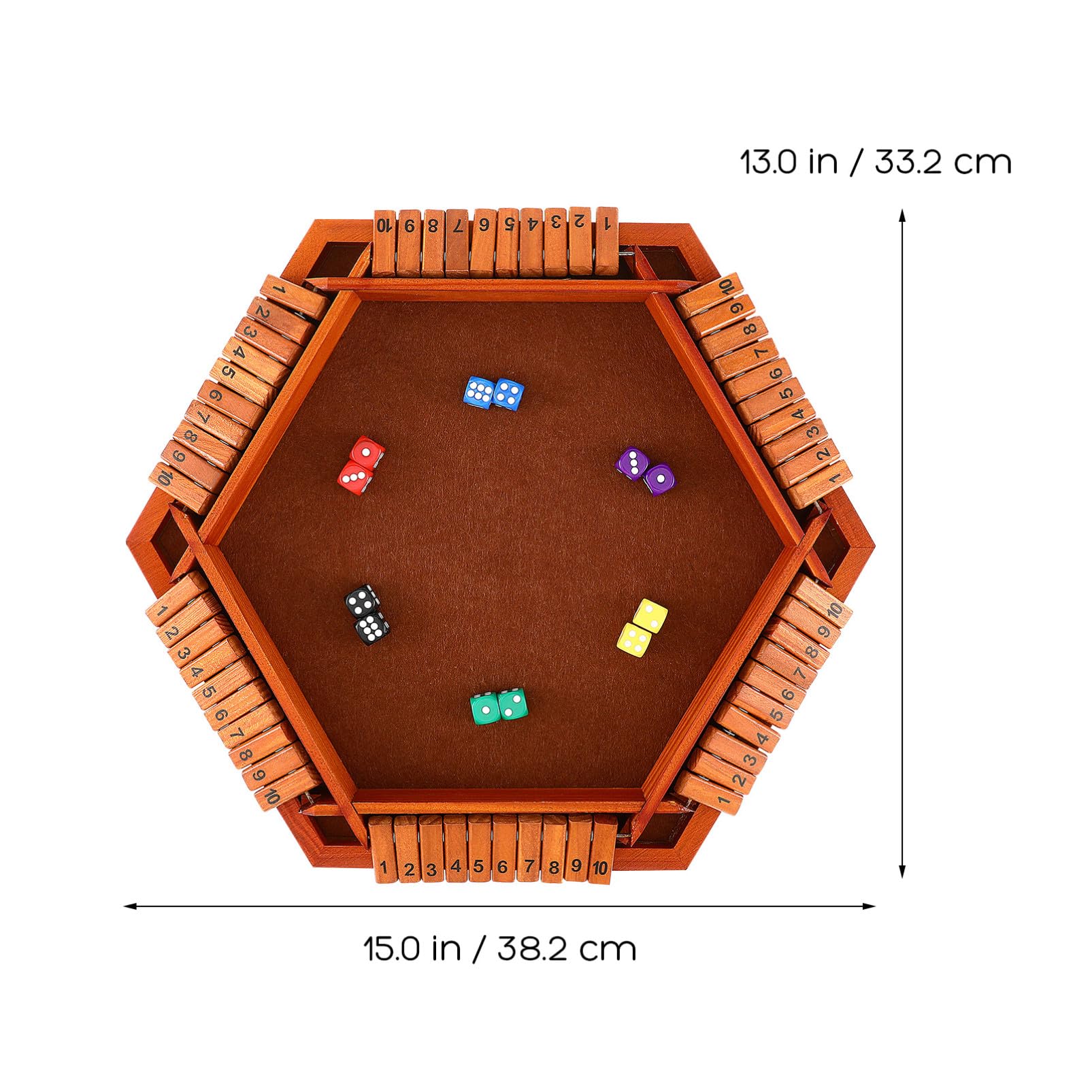 Juego de Mesa de Madera Dados y Números para Fiestas