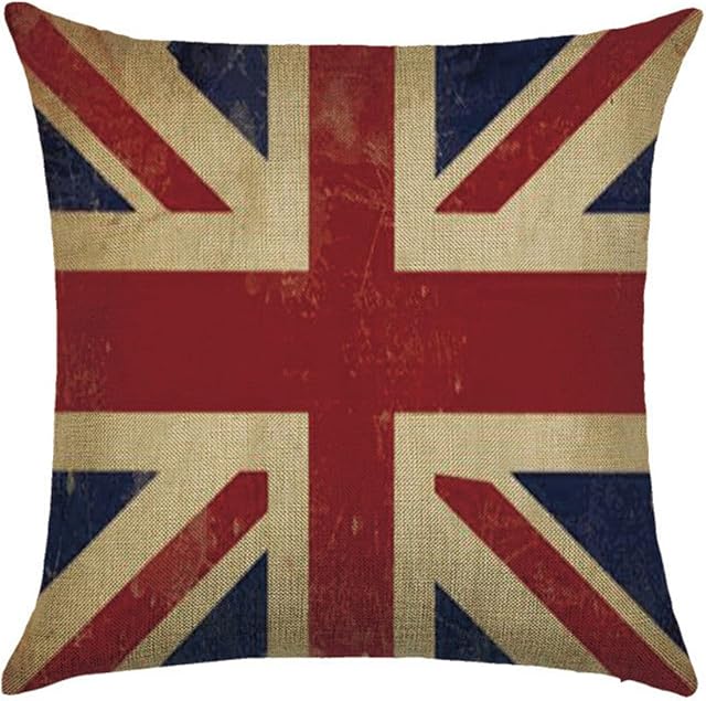 Hengjiang WEIANG Flag World Map Sofa Double Side Cushion Cover Home Pillowcase Soft Decorative Pillow Cover England(#18)