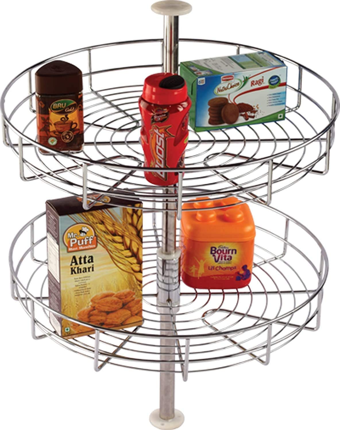 Jebel Stainless Steel Modular Kitchen Corner Storage,Full Round Basket