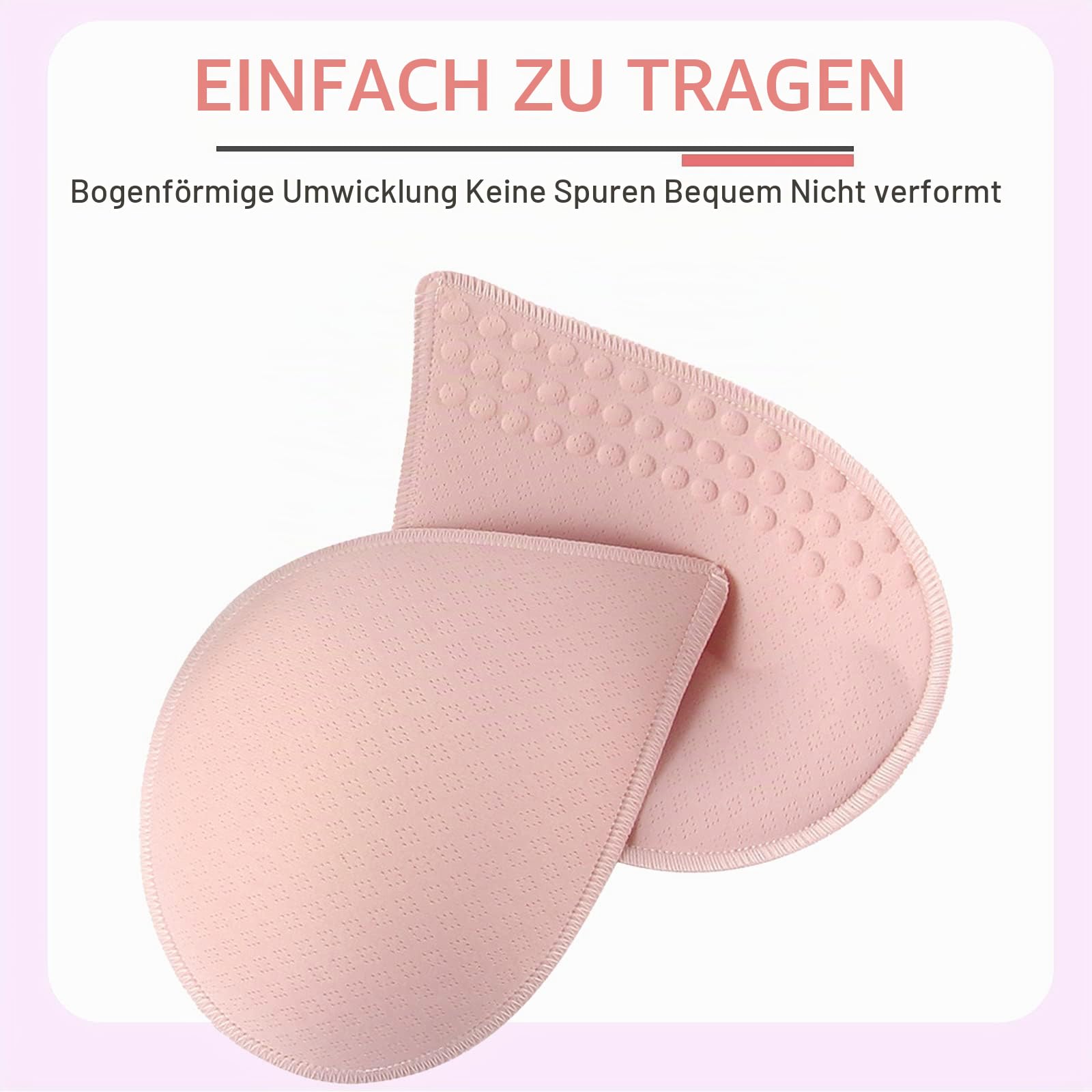 Douzi BH-Einlagen 4 Paar herausnehmbar Für Sport-BH oder Bikini-Badeanzug-Oberteile (A/B/C/D Cup)