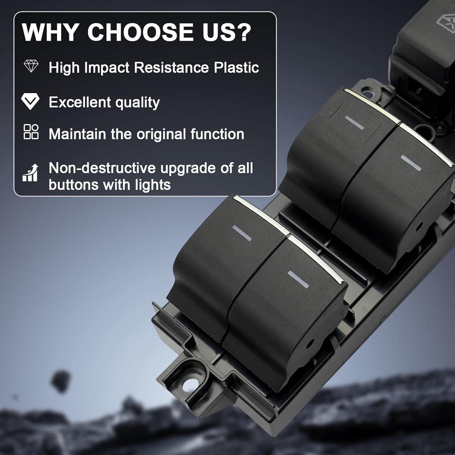 Power Window Switch Assembly for Toyota RAV4, Driver Side Master Control, with Installation Tool