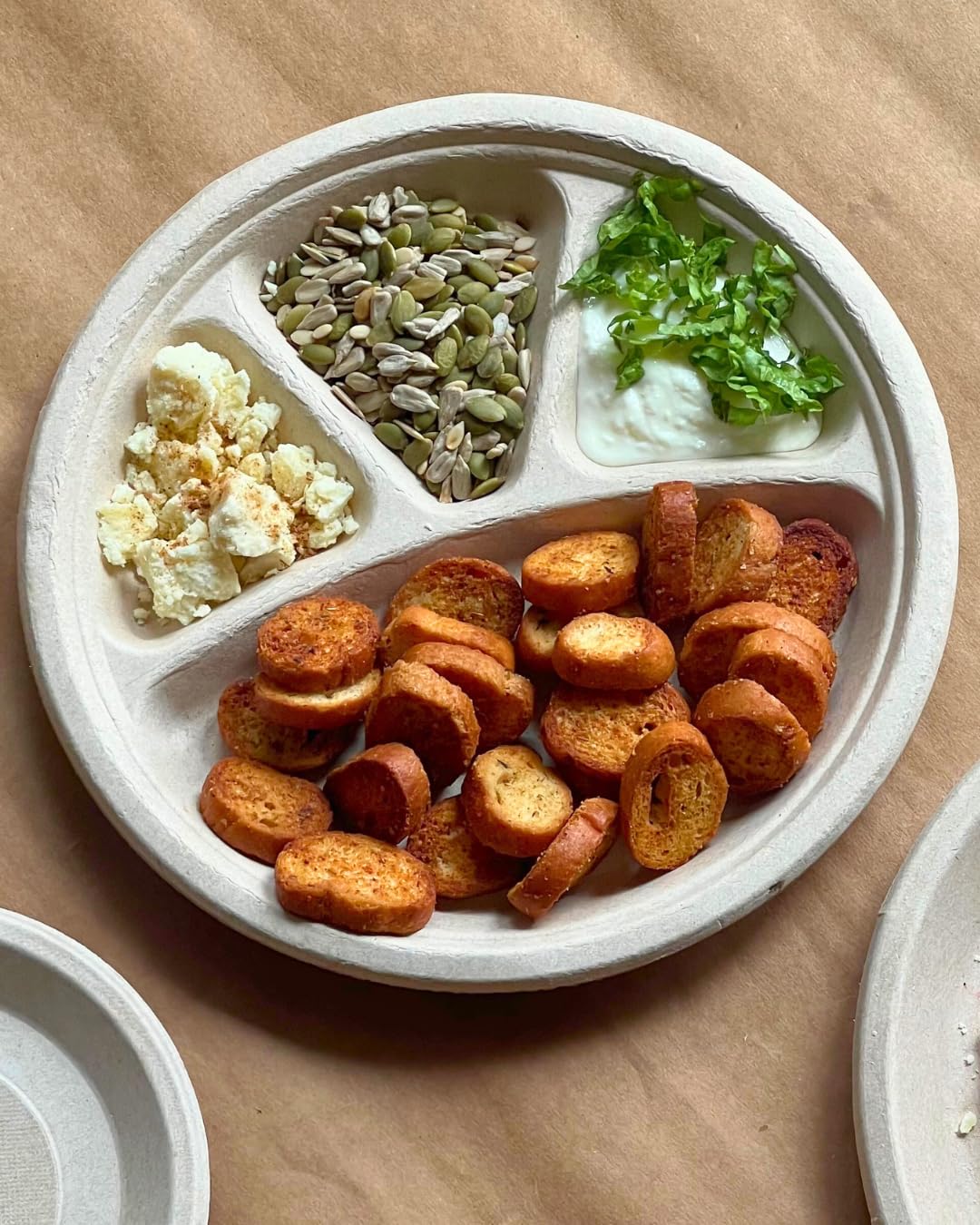 qudrat Disposable Plates (11Inch,Pack of 10, 4 Compartment) Natural Bagasse, Compostable, Biodegradable, Disposable Tableware/Eco-Friendly Use & Throw Plates/Party, Wedding, (Beige) (B0CNCW36PB) Amazon Price History, Amazon Price Tracker