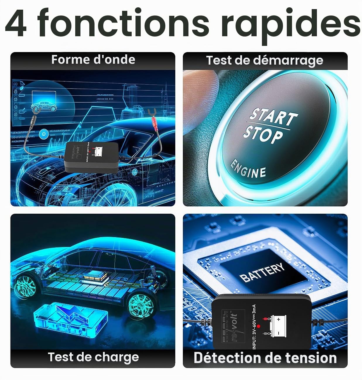 Moniteur de batterie 6-48 V connecté [Lescars]