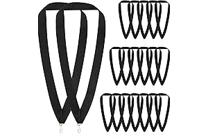 20 Pieces Black Award Neck Ribbons - Perfect for Competitions, Student Awards, and More!