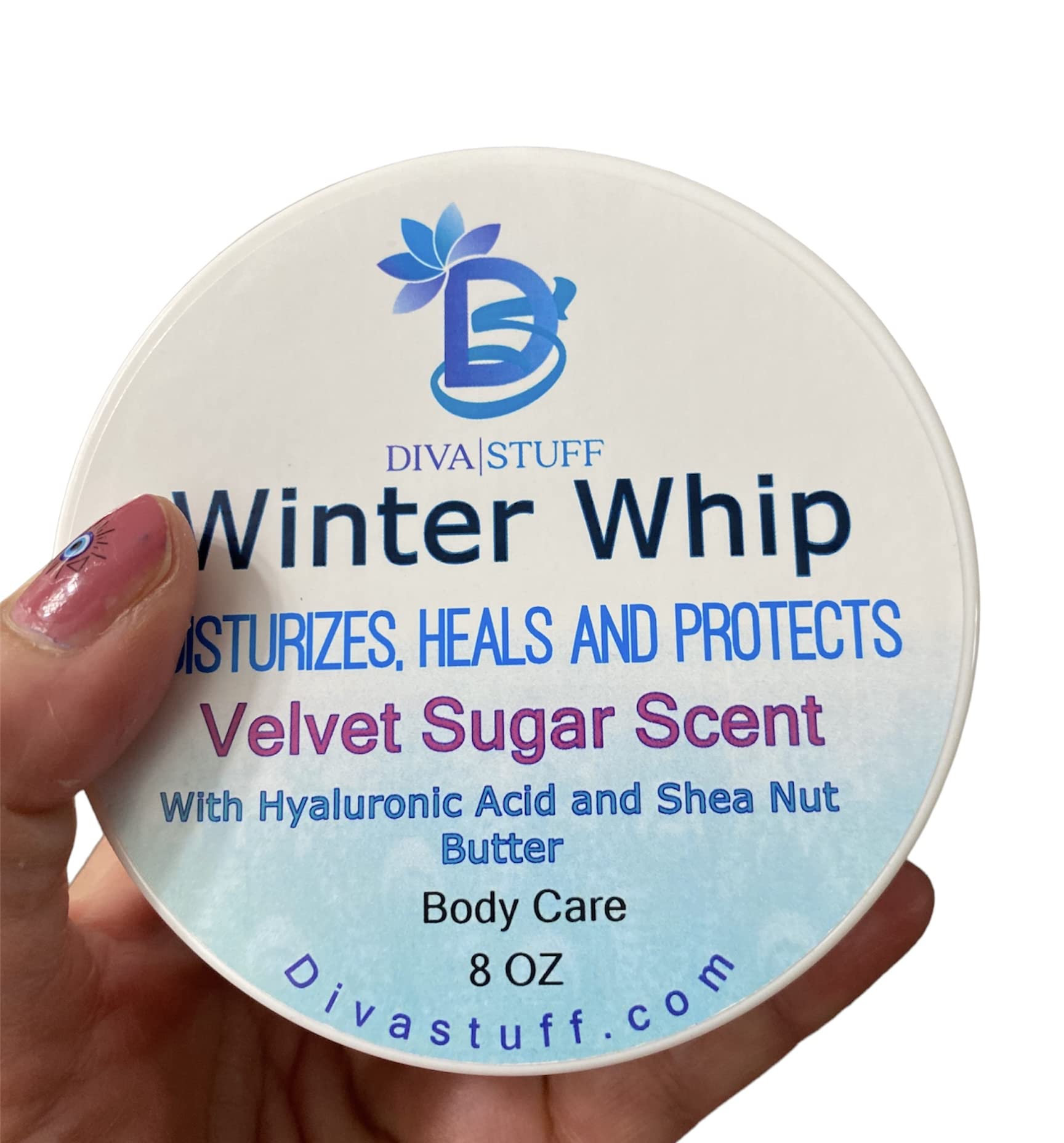 Velvet Sugar Scent Winter Whip Body Cream, Protects, Heals and Moisturizes Winter Dry Skin, Great For Outdoor Sports