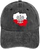 Gorra de béisbol ajustable con bandera polaca y águilas, de mezclilla, estilo padre, camionero, para golf y deportes 1